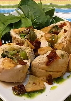 ☆焼き野菜のじゅーしぃ鶏ロール☆-レシピのメイン写真