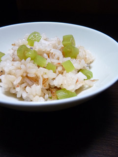 蕗（フキ）と干しエビの炊き込みご飯-レシピのメイン写真