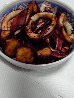 イカとさつまいもの味噌炒め-レシピのメイン写真