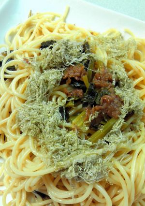 小松菜の梅パスタ-レシピのメイン写真