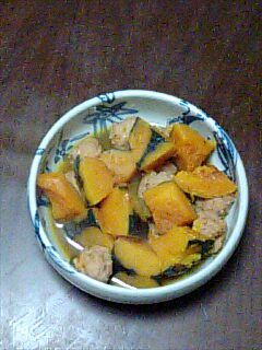 かぼちゃとつくねの煮物-レシピのメイン写真