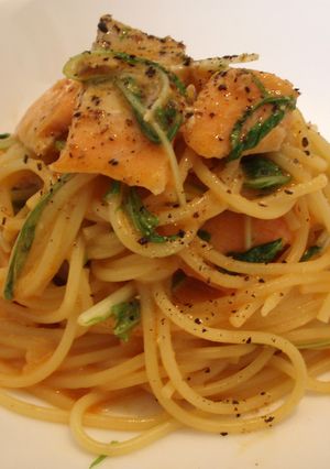 鮭のコチュジャンクリームパスタ-レシピのメイン写真