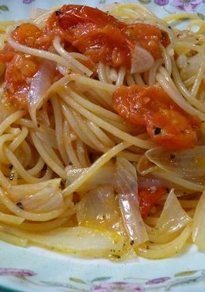 サラダオニオンのトマトソースパスタ-レシピのメイン写真