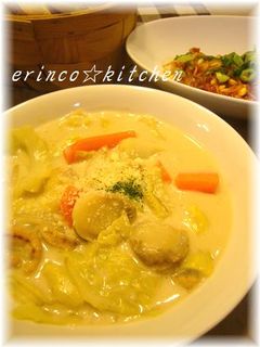 春キャベツと帆立の和風クリームシチュー♪-レシピのメイン写真