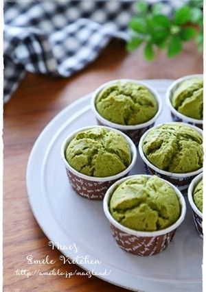 簡単でふっくら♡抹茶マフィン-レシピのメイン写真