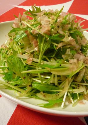 水菜と新玉ねぎのサラダ-レシピのメイン写真
