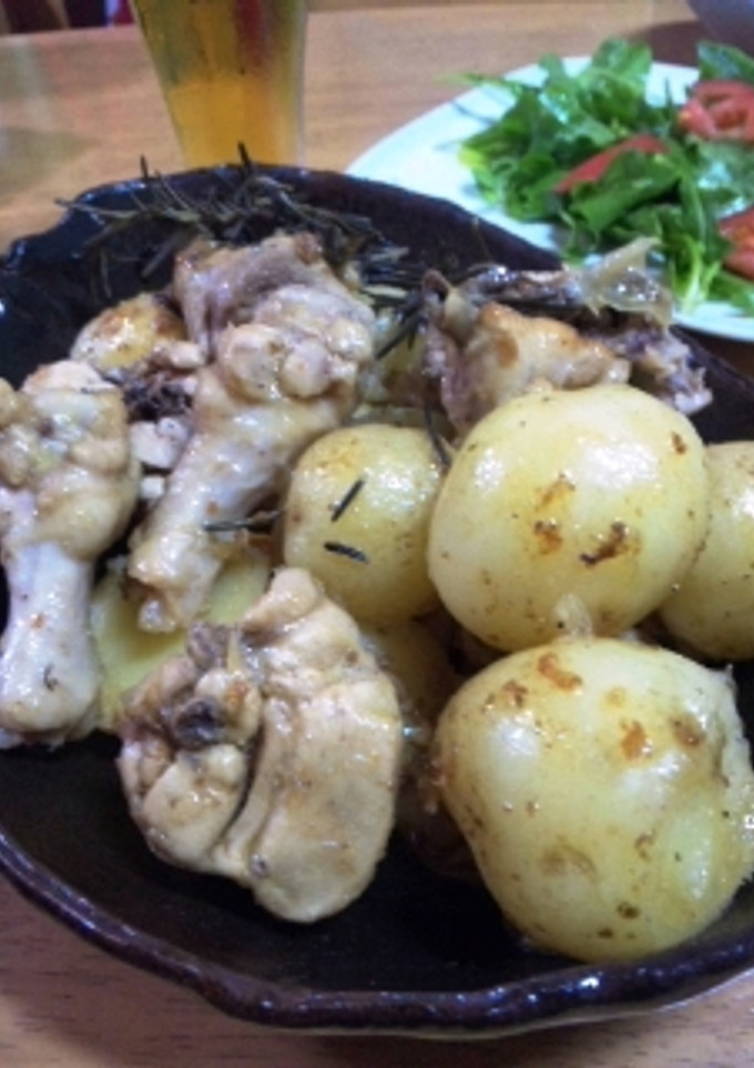 簡単　包丁いらずな鶏肉と新じゃがの煮込み-レシピのメイン写真