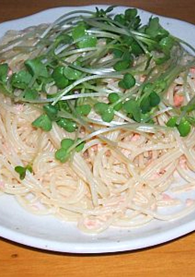 鮭マヨとかいわれ大根のパスタ-レシピのメイン写真