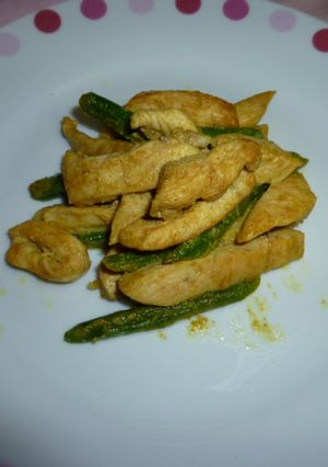 鶏胸肉とアスパラのカレーマヨ炒め-レシピのメイン写真