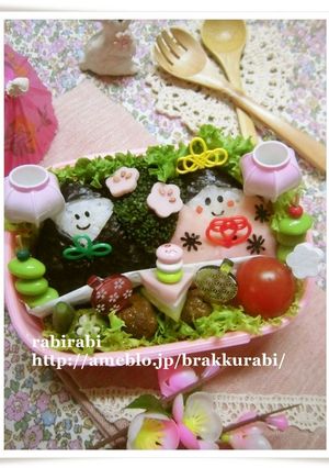 ✿キャラ弁☆簡単☆ひな祭り✿-レシピのメイン写真