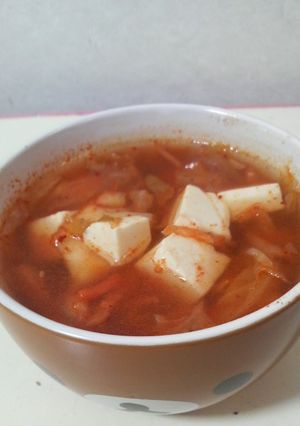 ピリ辛!!激ウマ!!豆腐のキムチスープ☆-レシピのメイン写真