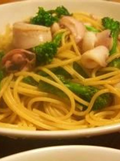 菜の花とイカのペペロンチーノ-レシピのメイン写真