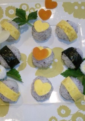 手まりおにぎり♪ひな祭りバージョン✿-レシピのメイン写真