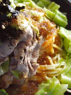 【レンジだけ】豚とキャベツのおろしパスタ-レシピのメイン写真