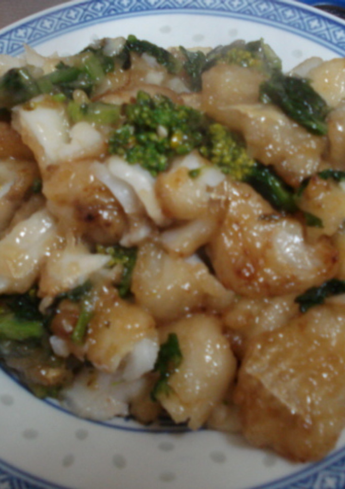 菜の花とたらの 炒め物-レシピのメイン写真