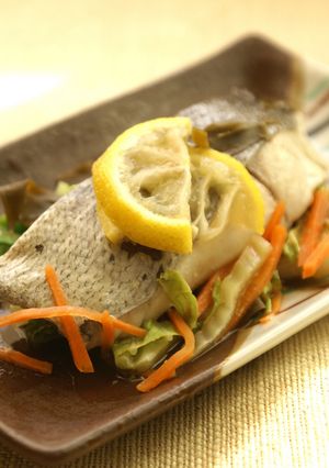 白身魚のゆず昆布レンジ蒸し-レシピのメイン写真
