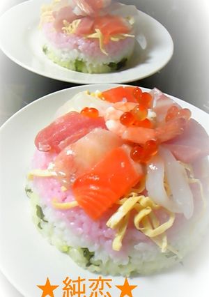 ♪ひな祭り♪ひし餅みたいなちらし寿司-レシピのメイン写真