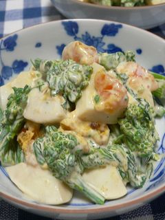 菜の花とゆで卵のオイマヨサラダ-レシピのメイン写真
