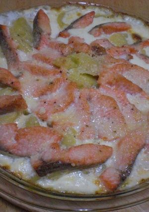 サーモンポテトクリームグラタン-レシピのメイン写真