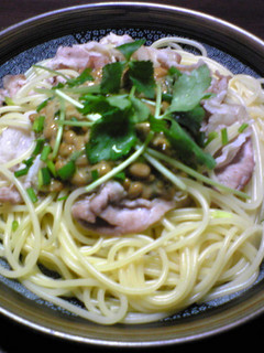納豆スパゲッティ(一人飯用??)-レシピのメイン写真