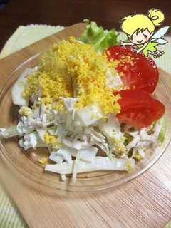 セロリと鶏ささみのミモザサラダ-レシピのメイン写真