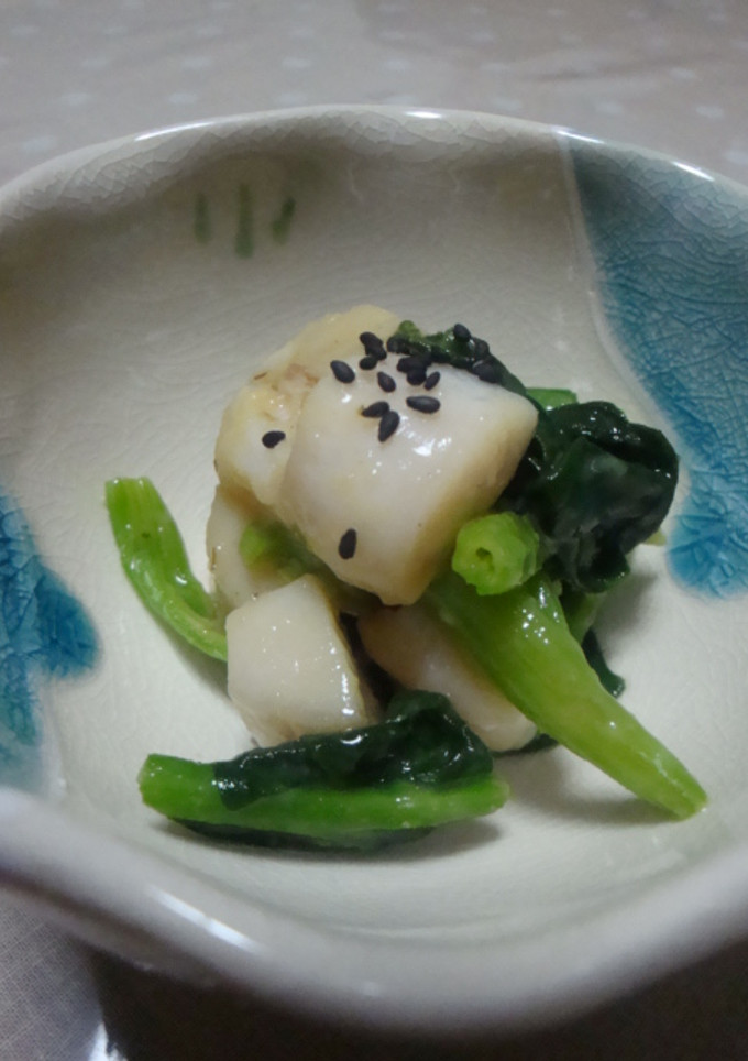 貝柱とほうれん草のからし酢みそ合え-レシピのメイン写真