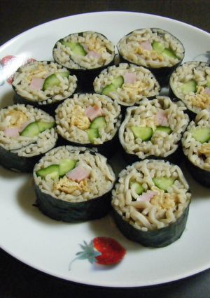 早い！ウマイ！きつね蕎麦巻き寿司！-レシピのメイン写真