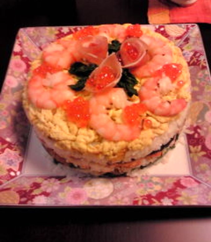 お寿司ケーキ♪で華やかに-レシピのメイン写真