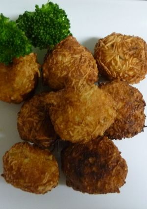 そうめん衣でえび団子　甘酢ソースで-レシピのメイン写真