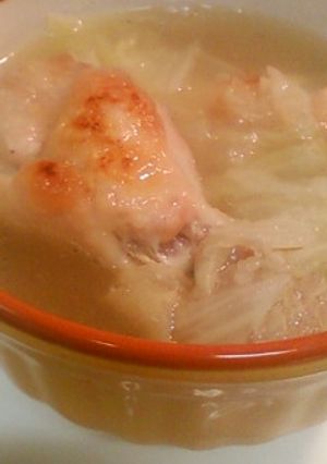 材料は２つ♪白菜と鶏肉スープ-レシピのメイン写真