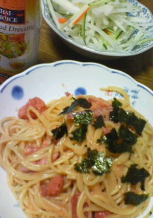 超楽ちんな!たらこスパ-レシピのメイン写真