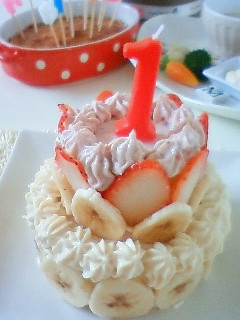 離乳食☆1歳のバースデーケーキ-レシピのメイン写真