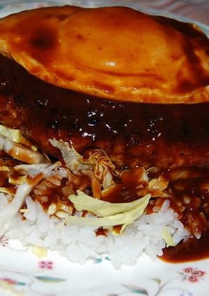 チーズｉｎハンバーグで　ロコモコ丼-レシピのメイン写真