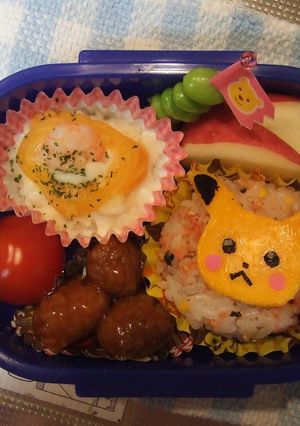 キャラ弁★ポケモン　ピカチュウ弁当-レシピのメイン写真