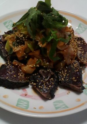 かつおのたたきの葱めっちゃ乗せ☆-レシピのメイン写真
