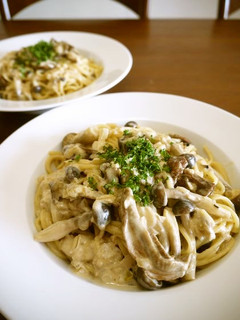 ポルチーニ茸のクリームソースパスタ♪-レシピのメイン写真