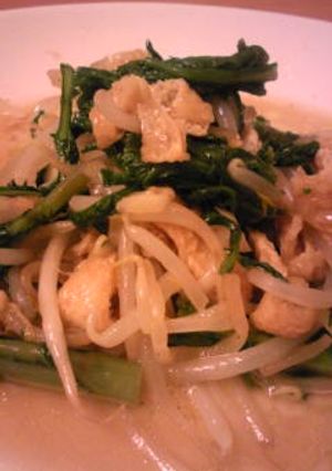 春菊ともやしの炒め物♪-レシピのメイン写真