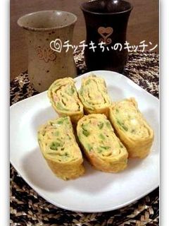 お弁当に✿鮭とアスパラの淡色卵焼き-レシピのメイン写真