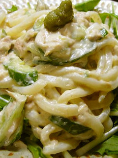 ツナと水菜のサラダうどん-レシピのメイン写真