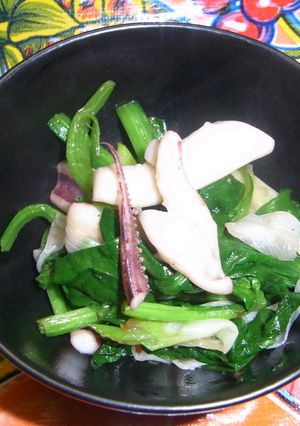 ほうれん草のバンコク炒め（イカ）-レシピのメイン写真