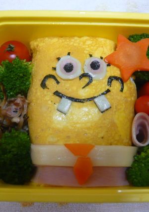簡単！スポンジボブ★キャラ弁★-レシピのメイン写真