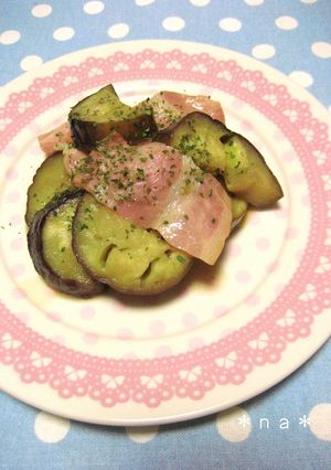 レンジで♡ナスとベーコンのバタポン和え-レシピのメイン写真