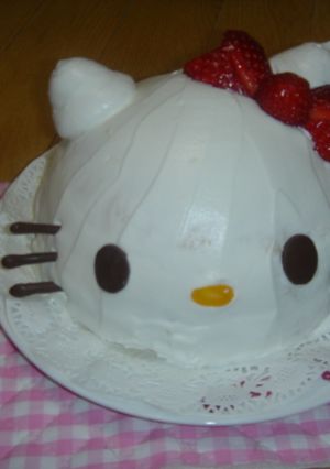 キティちゃん♪ キャラケーキ-レシピのメイン写真
