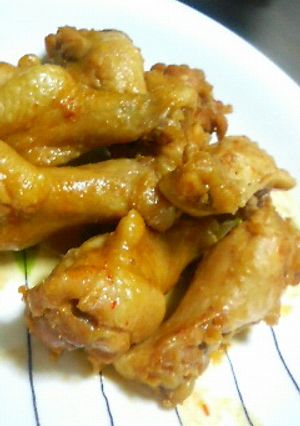 炊飯器でｼﾐｼﾐ！手羽元のピリ辛味噌煮-レシピのメイン写真