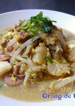 かぶと納豆のとろ～りかき玉味噌汁-レシピのメイン写真