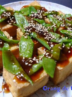 厚揚げときぬさやの甘酢あんかけ-レシピのメイン写真