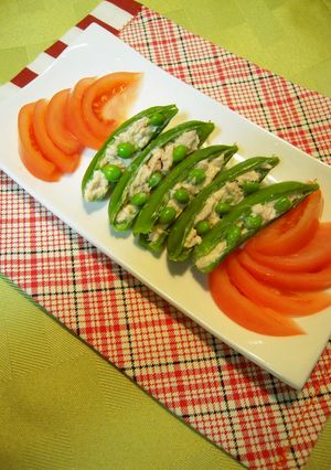 お弁当に♡スナップエンドウのツナマヨ詰め-レシピのメイン写真