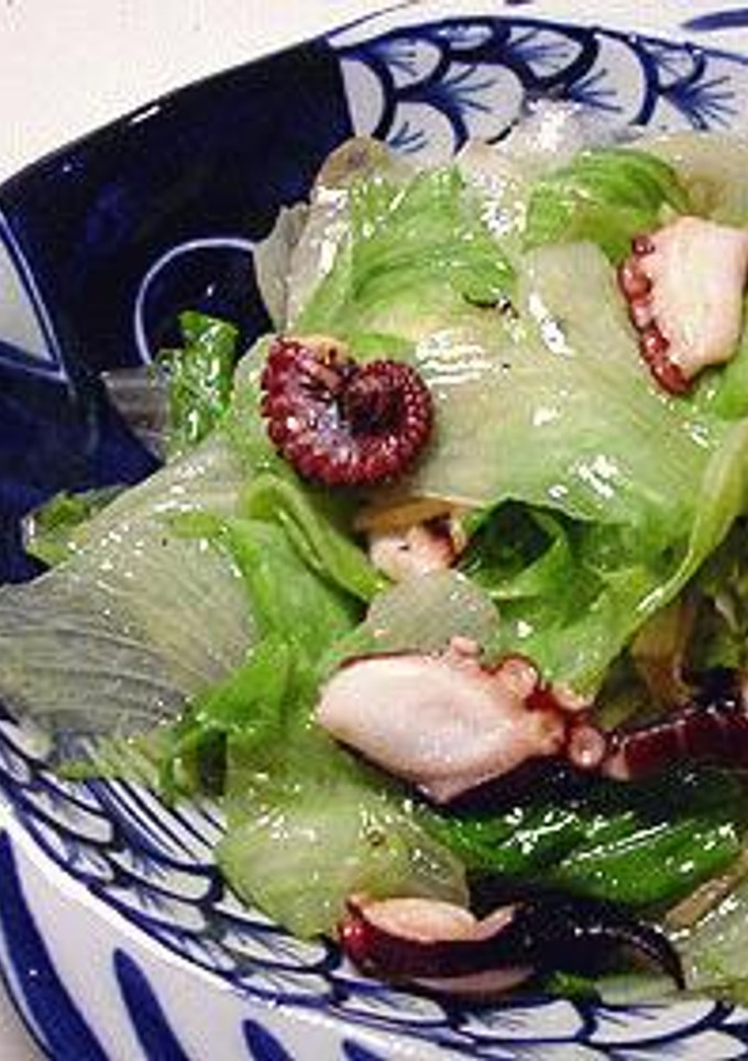 レタスを丸ごとタコ炒め-レシピのメイン写真