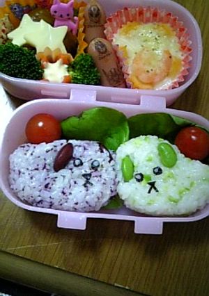 ☆かわいい♪豆しばｷｬﾗ弁当☆-レシピのメイン写真