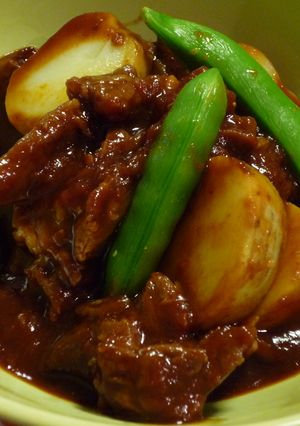牛スジの煮込み　トマト味噌味-レシピのメイン写真